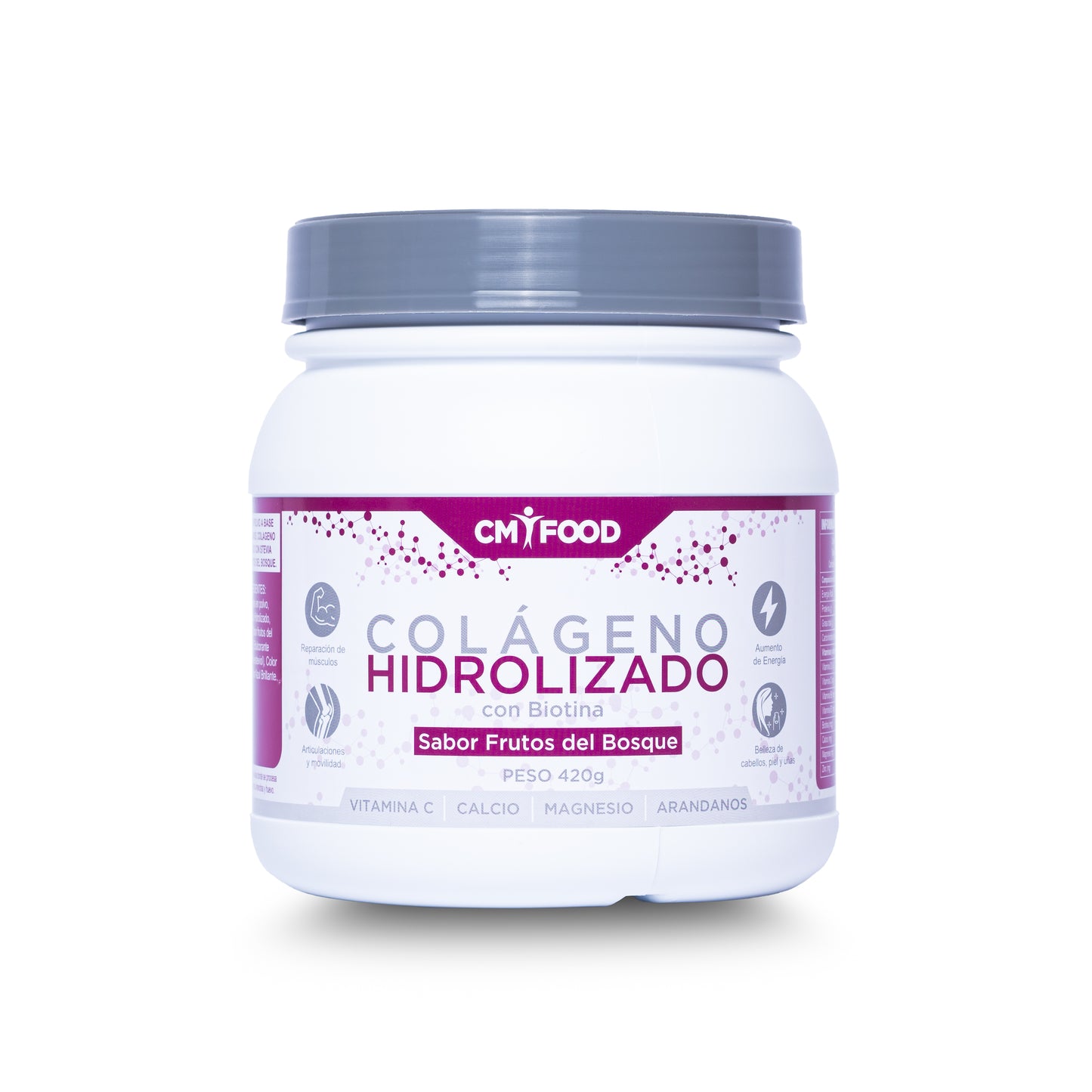 Colageno Hidrolizado con biotina Sabor arandanos 420g